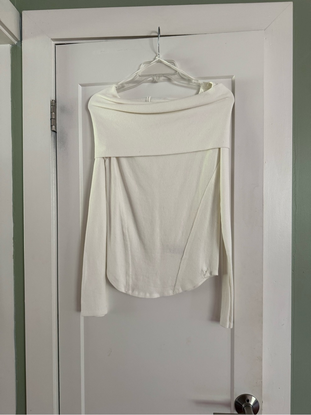 Free People Off Shoulder Top Ivory Size Medium